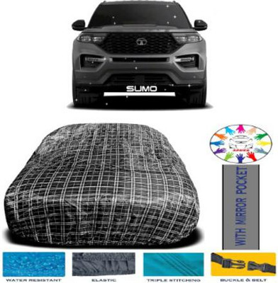 APNEK Car Cover For Tata Sumo (With Mirror Pockets)(White, Black)