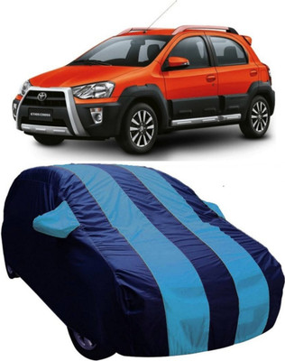 V VINTON Car Cover For Toyota Etios Cross (With Mirror Pockets)(Blue)