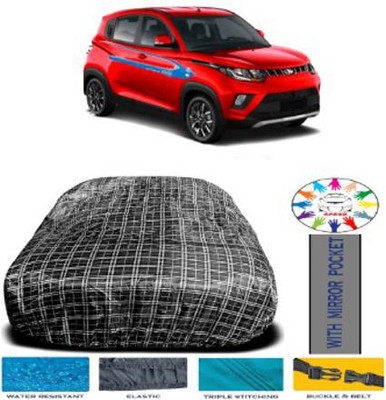 APNEK Car Cover For Mahindra e-Verito (With Mirror Pockets)(Black)