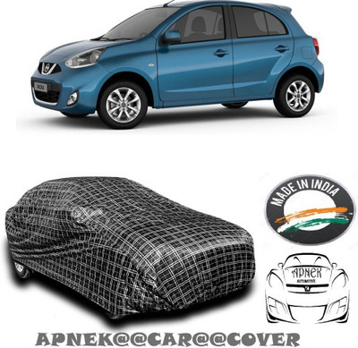 APNEK Car Cover For Nissan Micra Active (With Mirror Pockets)(Silver, Grey)