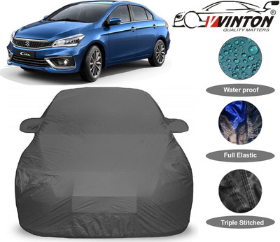 V VINTON Car Cover For Maruti Suzuki Ciaz (With Mirror Pockets)(Grey)