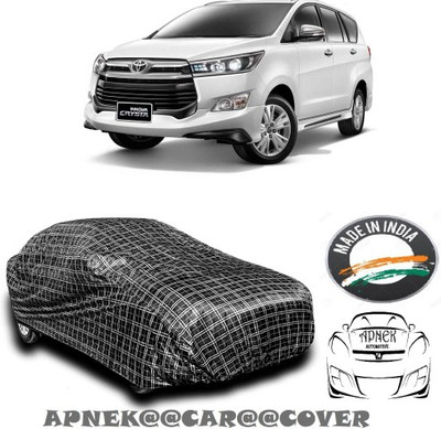 APNEK Car Cover For Toyota Innova Crysta (With Mirror Pockets)(Multicolor, Black, Silver)