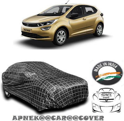 APNEK Car Cover For Tata Altroz EV (With Mirror Pockets)(Multicolor, Black, Silver)