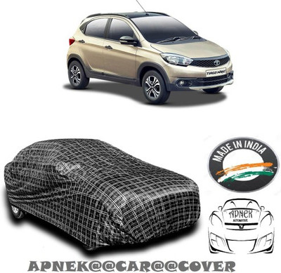 APNEK Car Cover For Tata Tiago (With Mirror Pockets)(Multicolor, Black, Silver)