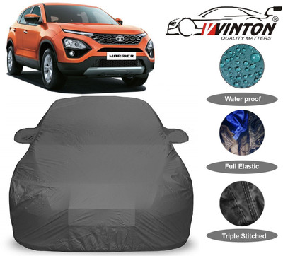 V VINTON Car Cover For Tata Harrier (With Mirror Pockets)(Grey)