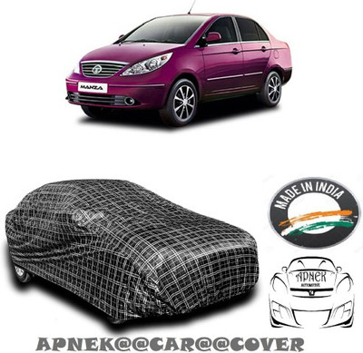 APNEK Car Cover For Tata Manza (With Mirror Pockets)(Silver, Grey)