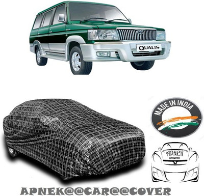 APNEK Car Cover For Toyota Qualis (With Mirror Pockets)(Silver, Grey)