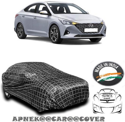 APNEK Car Cover For Hyundai Verna Facelift (With Mirror Pockets)(Silver, Grey)