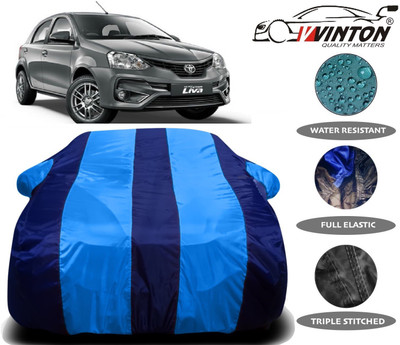 V VINTON Car Cover For Toyota Etios Liva (With Mirror Pockets)(Blue)