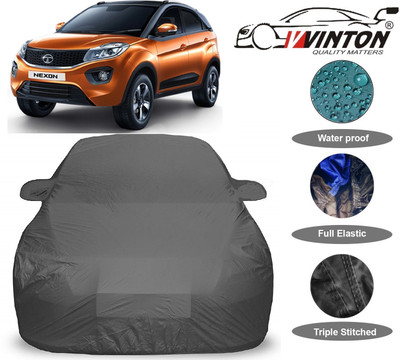 V VINTON Car Cover For Tata Nexon (With Mirror Pockets)(Grey)