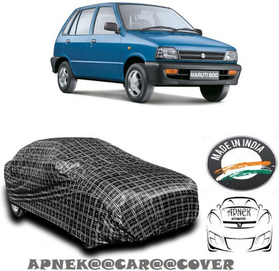APNEK Car Cover For Maruti Suzuki 800 (With Mirror Pockets)(Silver, Grey)