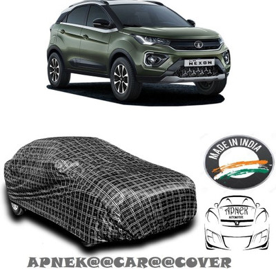 APNEK Car Cover For Tata Nexon (With Mirror Pockets)(Multicolor, Black, Silver)