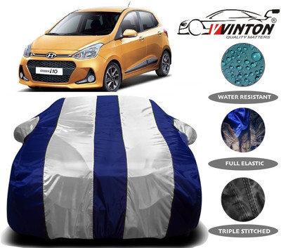 V VINTON Car Cover For Hyundai Grand i10 (With Mirror Pockets)(Multicolor)