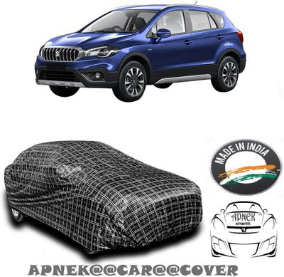 APNEK Car Cover For Maruti Suzuki S-Cross (With Mirror Pockets)(Multicolor, Black, Silver)