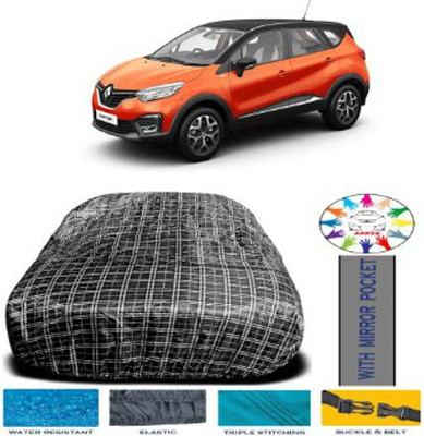APNEK Car Cover For Renault Captur (With Mirror Pockets)(Black)