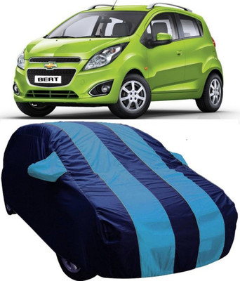 V VINTON Car Cover For Chevrolet Beat (With Mirror Pockets)(Blue)