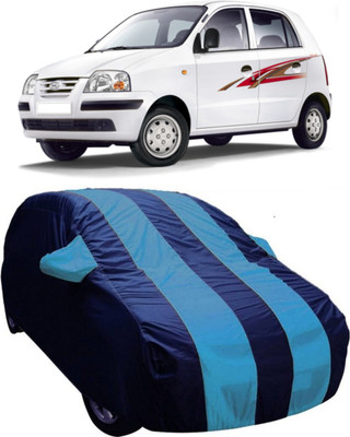V VINTON Car Cover For Hyundai Santro Xing (With Mirror Pockets)(Blue)