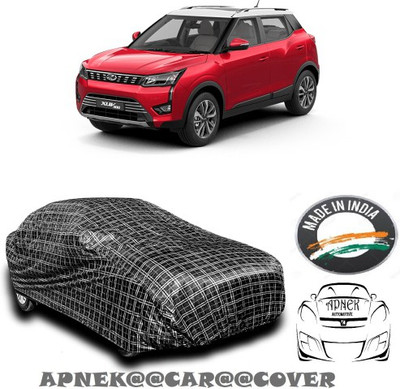 APNEK Car Cover For Mahindra XUV 300 (With Mirror Pockets)(Black, Silver)