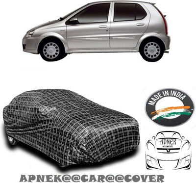 APNEK Car Cover For Tata Indica Vista (With Mirror Pockets)(Silver, Grey)