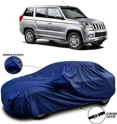SEBONGO Car Cover For Mahindra TUV300 Plus Facelift (With Mirror Pockets)(Blue)