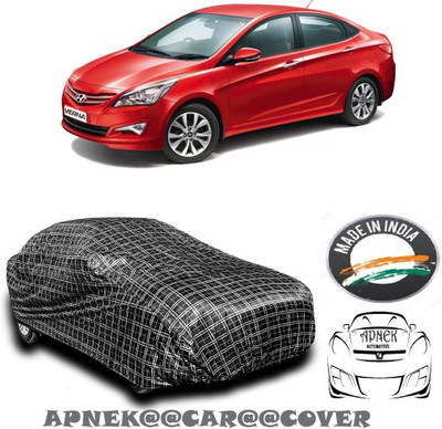APNEK Car Cover For Hyundai Fluidic Verna(Silver, Black)