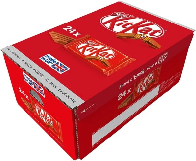 NESTLE KitKat 4 Finger Chocolate Bar (Imported UK) 24 Pack Bars(996 g)