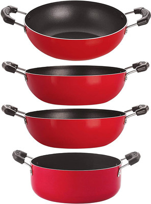 NIRLON Non-Stick Coated Cookware Set(PTFE (Non-stick), Aluminium, 4 - Piece)