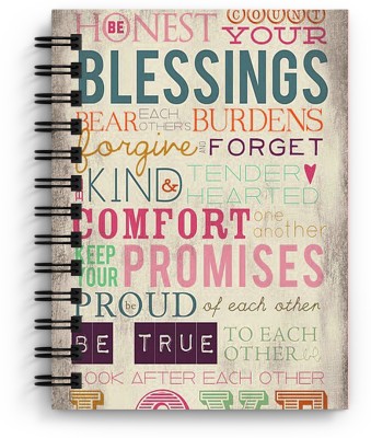 DIKRAFT Motivational qoutes print handmade diary A5 Diary Unruled 150 Pages(Multicolor)