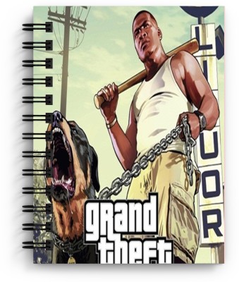 DI-KRAFT Grand theft print handmade diary A5 Diary Unruled 150 Pages(Multicolor)