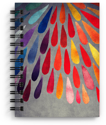 DIKRAFT Multicolor cute colorshades spots print handmade diary A5 Diary Unruled 150 Pages(Multicolor)