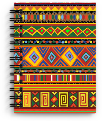 DI-KRAFT Multicolor linning print handmade diary A5 Diary Unruled 150 Pages(Multicolor)