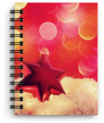 DIKRAFT Clouds and big star print handmade diary A5 Diary Unruled 150 Pages(Multicolor)