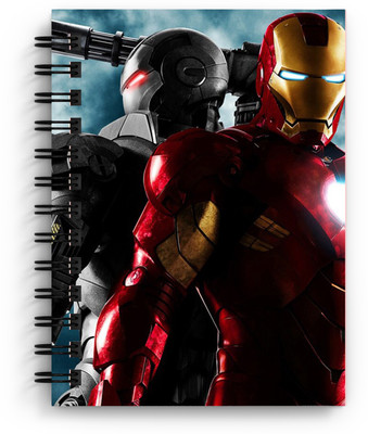 DIKRAFT spiderman and batman print handmade diary A5 Diary Unruled 150 Pages(Multicolor)