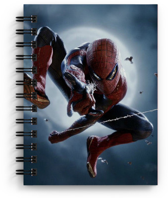 DI-KRAFT spiderman print handmade diary A5 Diary Unruled 150 Pages(Multicolor)