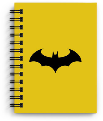 DI-KRAFT Bat print handmade diary A5 Diary Unruled 150 Pages(Black, yellow)
