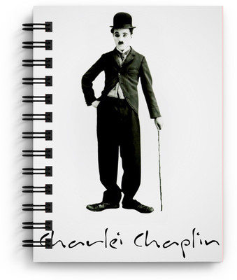 DI-KRAFT charlie chaplin print handmade diary A5 Diary Unruled 150 Pages(Black, White)