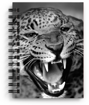 DI-KRAFT Tiger print handmade diary A5 Diary Unruled 150 Pages(Multicolor)