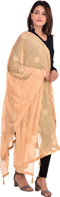 WHITEHEAVEN Chiffon Embroidered Women Dupatta