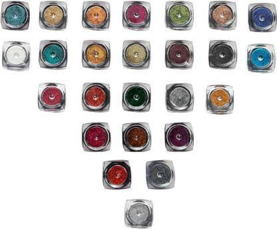 Glamezone Beautiful & Sparkle Multicolor Beautiful Eye shadow Glitter Powder Pack of 25 200 g(Multicolor)