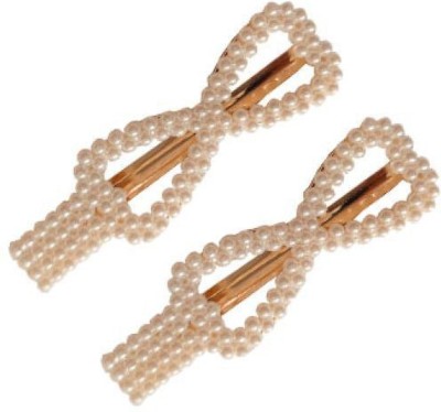 83% OFF on DC Partywear Pearl Bow Metal Designer Hair Clip for Women Girls  Weddng Party Occasion Festive Wear Stylish /Hair Pins/Clips Accessories (1  pair) Hair Clip(Gold) on Flipkart 