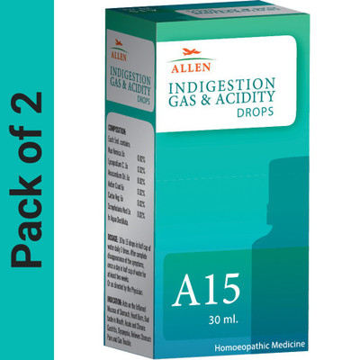 ALLEN A15 Indigestion, Gas & Acidity Drops(2 x 30 ml)