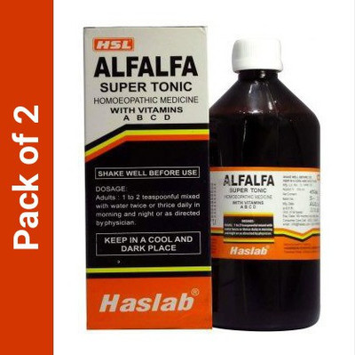 HASLAB Alfalfa Super Abcd Tonic Syrup(2 x 450 ml)
