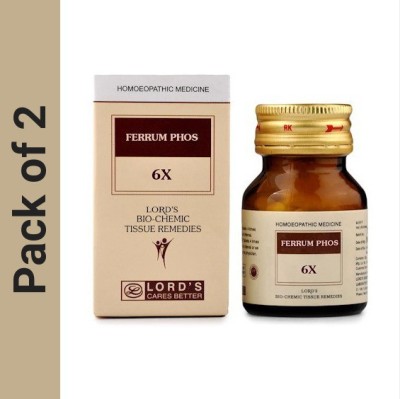 LORD'S Ferrum Phos 6X Tablets(2 x 25 g)