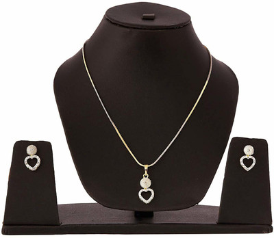 ZENEME Alloy Gold-plated Silver Jewellery Set(Pack of 1)