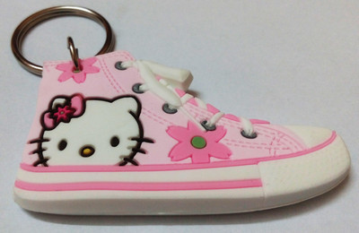 kd collections Double Sided Rubber Sports Shoes Keychain - Pink Color - 1 Keychain Key Chain