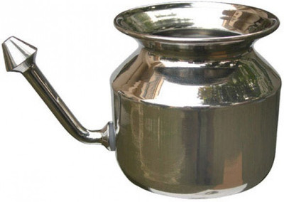 NP NAVEEN PLASTIC Steel Steel Neti Pot(360 ml)