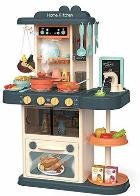Jay Shree Gopal Kitchen Set Kids Girls | Kitchen Toys for Girls with Realistic Lights & Sounds & Kitchen Accessories Set for 3 Year Old Girls (43 Pcs Kitchen Set New Colo