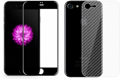 ELEF Front and Back Tempered Glass for Apple Iphone 7 Ultra Thin Carber Fiber Back Skin with 11D Tempered Glass(Pack of 2)