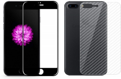 ELEF Front and Back Tempered Glass for Apple Iphone 8 Plus Ultra Thin Carber Fiber Back Skin with 11D Tempered Glass(Pack of 2)