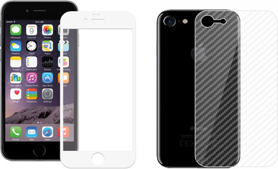 ELEF Front and Back Tempered Glass for Apple Iphone 6S Ultra Thin Carber Fiber Back Skin with 11D Tempered Glass(Pack of 2)